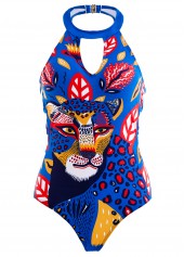 Animal Prints Lace Up One Piece Swimwear | thumb picture 