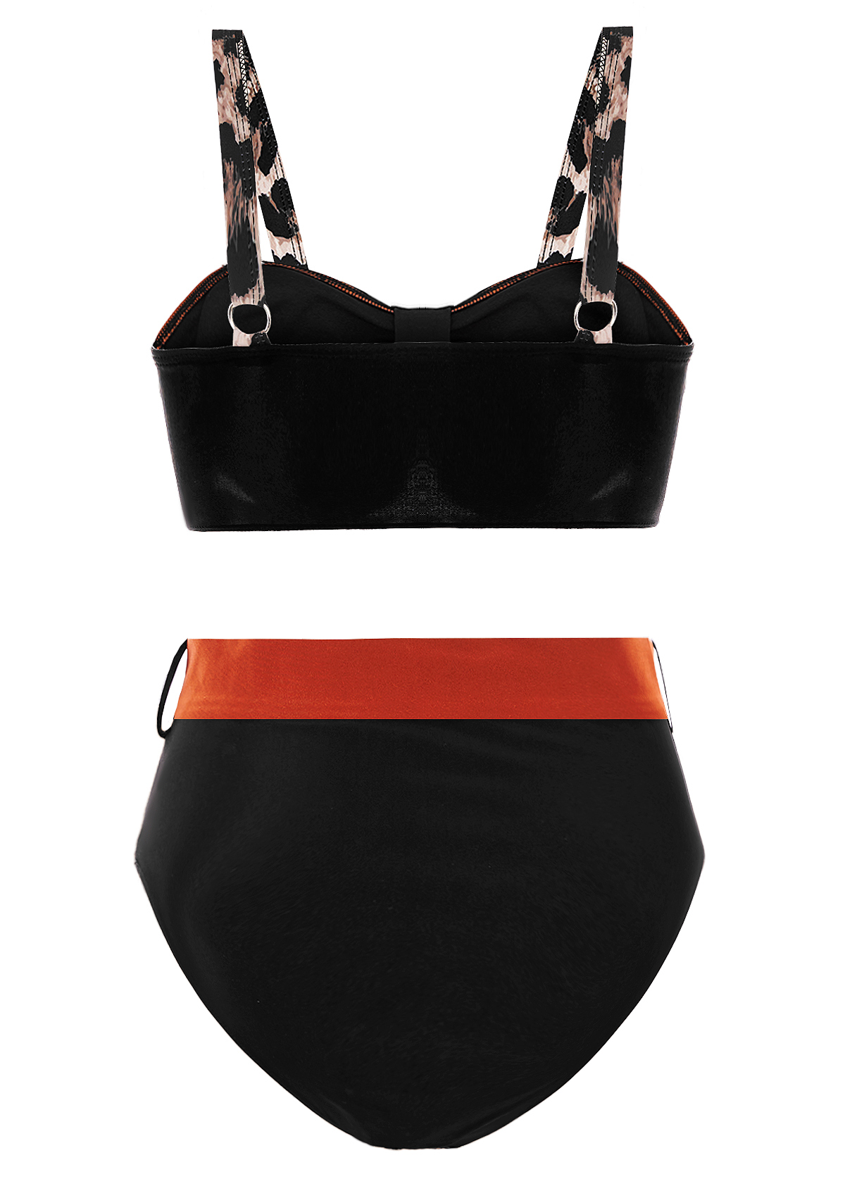 Leopard High Waist Wide Strap Bikini Set | picture 