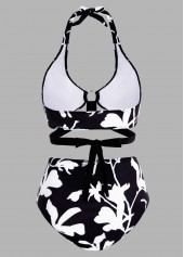 Floral Print Halter High Waisted Bikini Set | thumb picture 