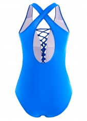 Mesh Royal Blue One Piece Swimwear | thumb picture 