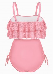Patchwork High Waisted Light Pink Bikini Set | thumb picture 