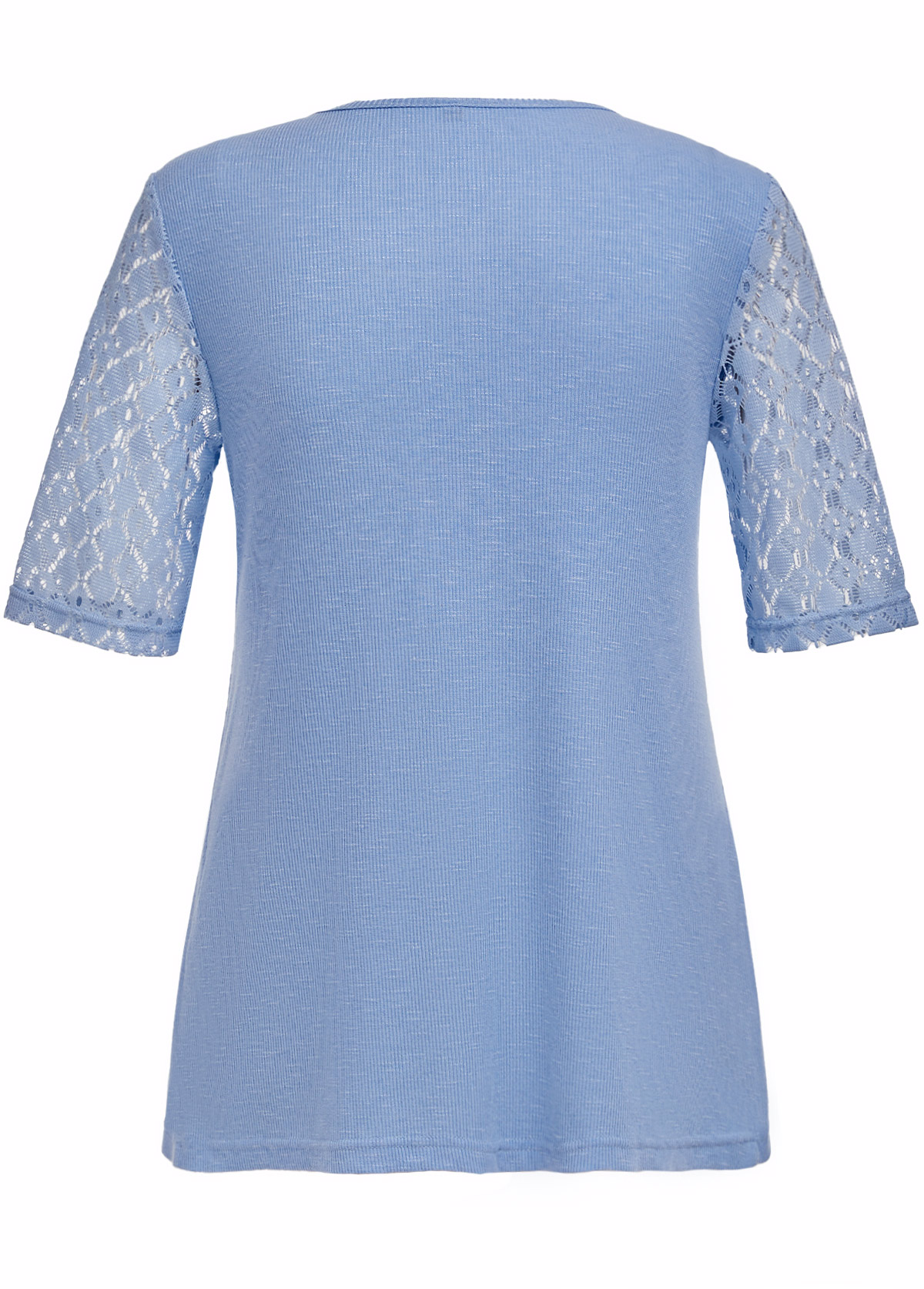 Dusty Blue Fake 2in1 Short Sleeve T Shirt | picture 