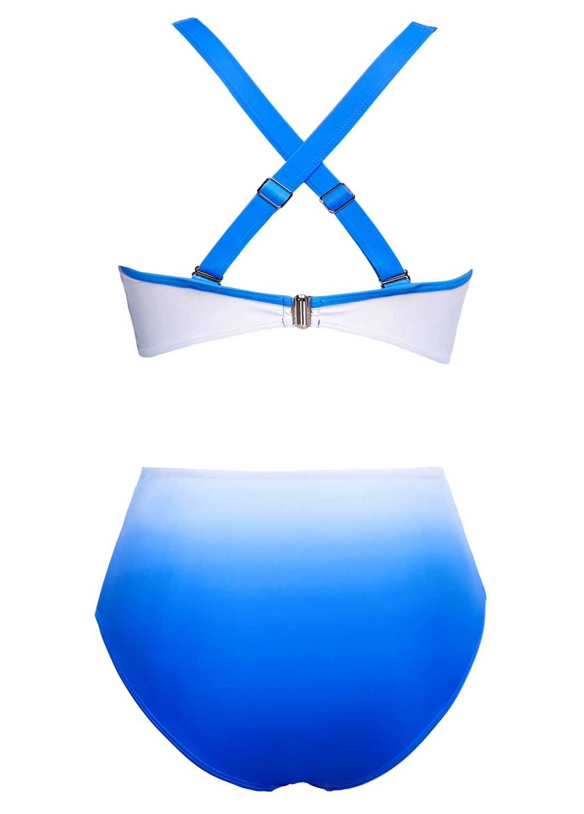Criss Cross Ombre Blue Bikini Set