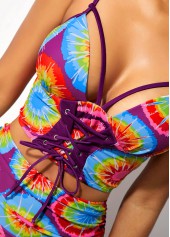 Multi Color High Waisted Printed Bikini Set | thumb picture 