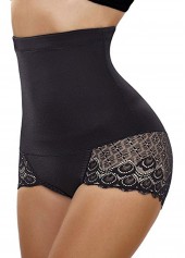Black High Waisted Lace Panel Shapewear | thumb picture 