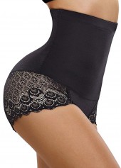 Black High Waisted Lace Panel Shapewear | thumb picture 