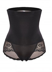 Black High Waisted Lace Panel Shapewear | thumb picture 