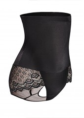 Black High Waisted Lace Panel Shapewear | thumb picture 