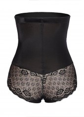 Black High Waisted Lace Panel Shapewear | thumb picture 