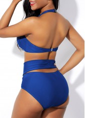 Cage Neck High Waist Clipback Bikini Set | thumb picture 
