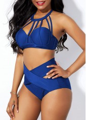Cage Neck High Waist Clipback Bikini Set | thumb picture 