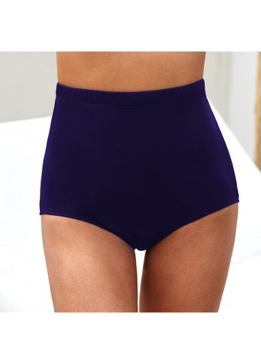 Modlily High Waist Navy Blue Swimwear Panty - 8