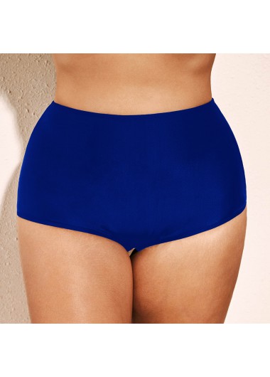 Modlily High Waist Blue Plus Size Swimwear Panty - 24W