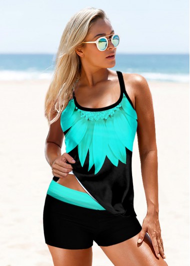 Modlily Cross Strap Printed Wide Strap Takini Set - XS