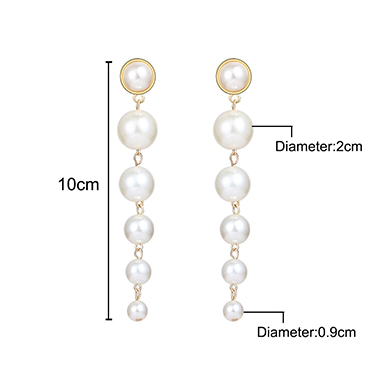 White Pearl Design Earrings for Women