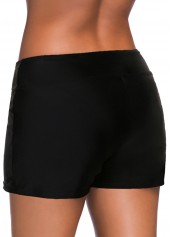 Low Waisted Black Button Swimwear Shorts | thumb picture 