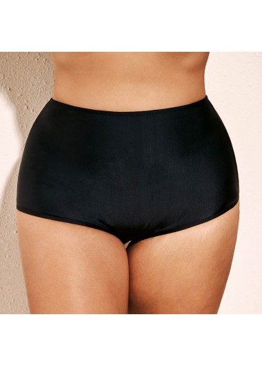 Modlily Plus Size Black High Waist Swimwear Shorts - 22W