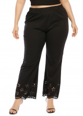 Plus Size Pierced Elastic Waist Pants