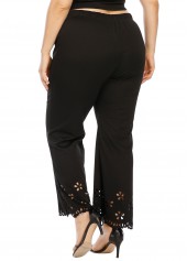 Plus Size Pierced Elastic Waist Pants | thumb picture 