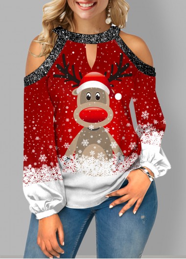 Modlily christmas shirts Clearance