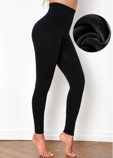 Plush Black High Waist Super Elastic Legging Pants     2nd 10%, 3rd 20%, 4th 40%