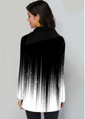 White Decorative Button Ombre Long Sleeve T Shirt | thumb picture 