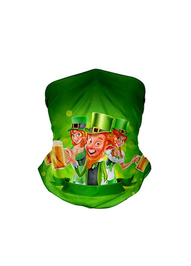 Modlily 9.4 X 17.7 Inch Character Print Green Bandana - One Size