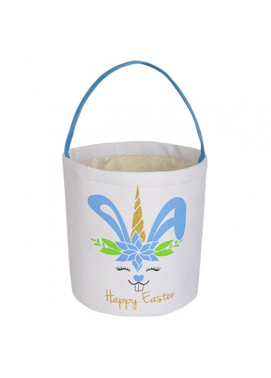 Modlily 9.1 X 9.8 Inch Velvet Easter Rabbit Print Bag - One Size