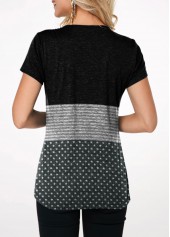 Crinkle Chest Button Up Star Print T Shirt | thumb picture 