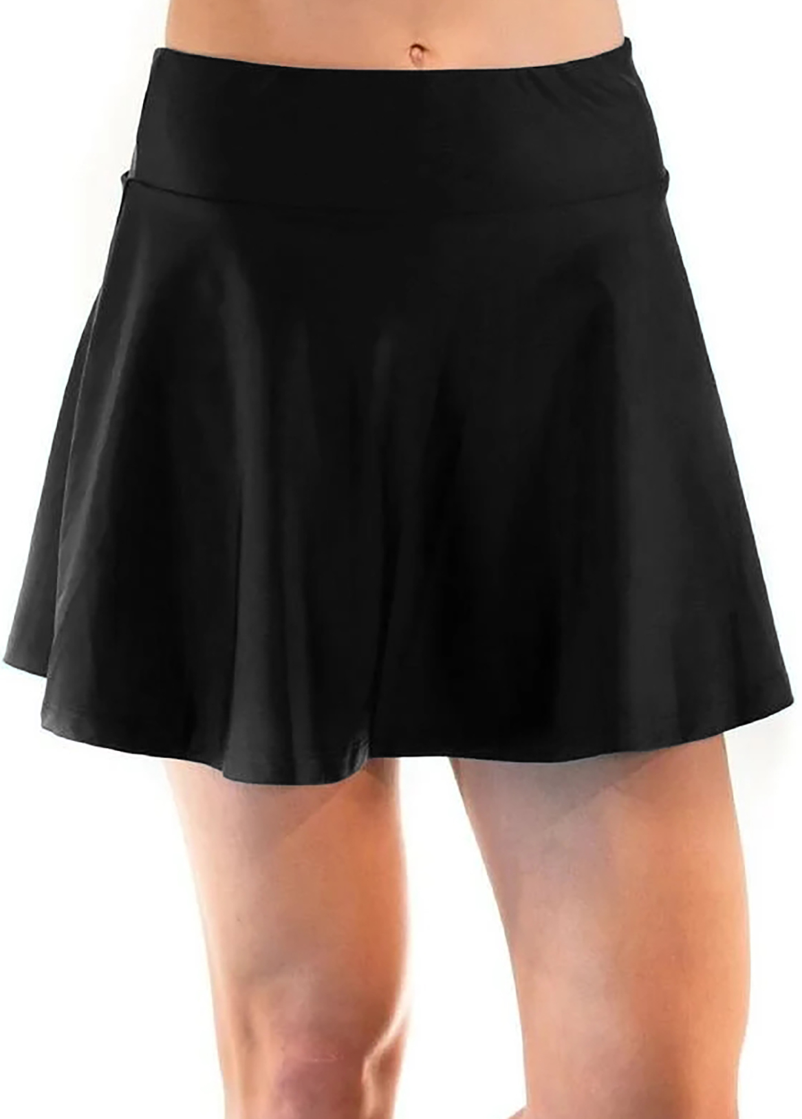 Black High Waisted Swim Skirt USD 21.98