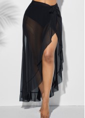 Flowy Lace Black Cover Up Skirt
