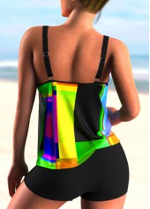 Spaghetti Strap Colorful Printed Tankini Set | thumb picture 
