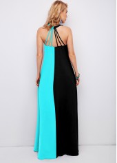 Color Block Spaghetti Strap Maxi Dress | thumb picture 