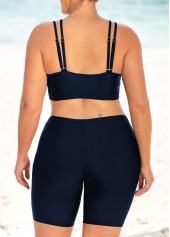Plus Size High Waisted Spaghetti Strap Bikini Set | thumb picture 