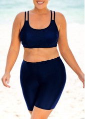 Plus Size High Waisted Spaghetti Strap Bikini Set | thumb picture 