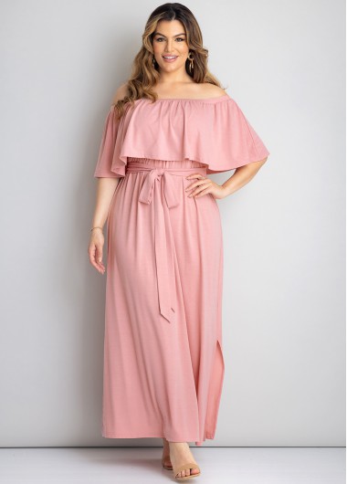  Modlily-Plus Size > Plus Size Dresses-COLOR-Pink