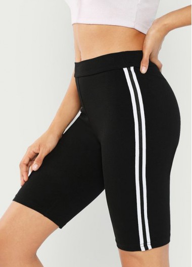 Modlily Striped Mid Waist Skinny Sports Bottom - XL