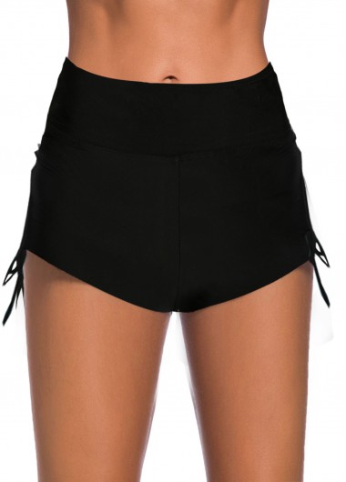 Modlily High Waist Drawstring Detail Tie Side Swim Shorts - S