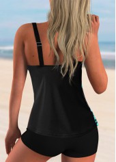 Leaf Print Spaghetti Strap Tankini Set | thumb picture 