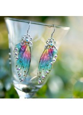 Rainbow Color Butterfly Wings Design Earrings