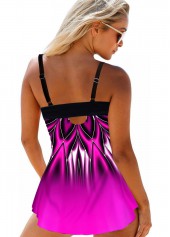Tribal Print Ombre Cross Strap Swimdress and Panty | thumb picture 