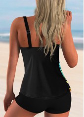 Leaf Print Spaghetti Strap Tankini Set | thumb picture 