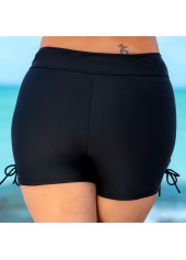 High Waist Tie Side Drawstring Plus Size Swim Shorts | thumb picture 