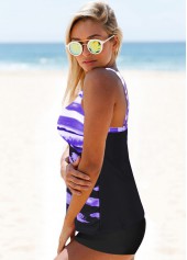Criss Cross Mid Waisted Tie Dye Print Tankini Set | thumb picture 