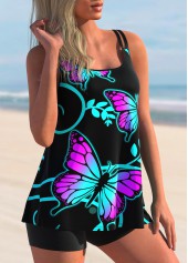 Mid Waisted Animal Print Multi Color Tankini Set | thumb picture 