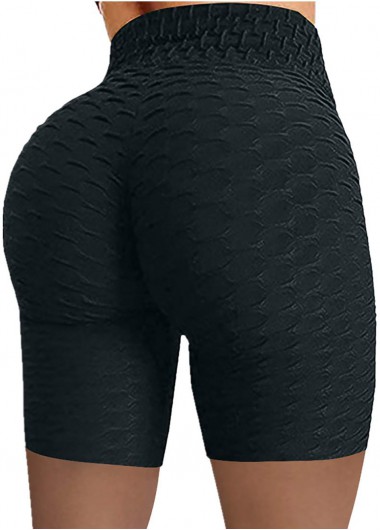 Modlily High Waisted Solid Elastic Detail Swim Shorts - M