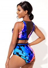 Mesh High Waisted Ombre Multi Color Bikini Set | thumb picture 