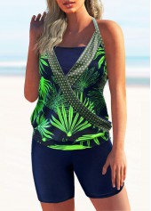 Criss Cross Polka Dot Navy Tankini Top-No Bottom | picture 3