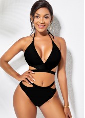 Floral Print Reversible Halter Bikini Set  | thumb picture 