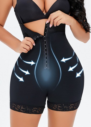 Modlily Skinny Solid Lace Stitching Panties for Women - L